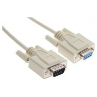 Cable Serie Modem, DB9/M-DB9/H, Beige, 6.0 m