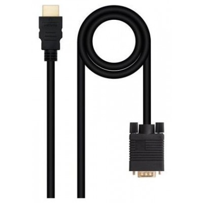 CABLE CONVERSOR HDMI A VGA HDMI/M-VGA/M NEGRO 1.8