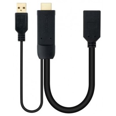 Nanocable Conversor HDMI/M a DP/H Negro 20 cm