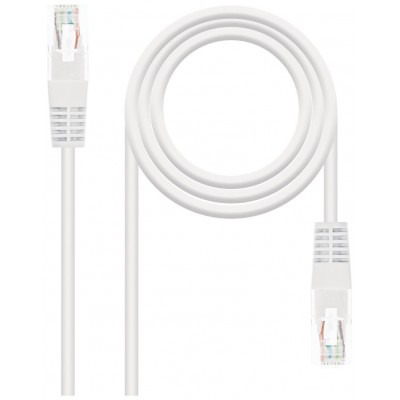 CABLE DE RED LATIGUILLO RJ45 UTP CAT6 AWG24 3 M BLANCO NANOCABLE (Espera 4 dias)