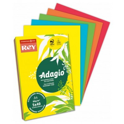 PAQUETE 500H PAPEL 80GR A4 ROJO INTENSO ADAGIO 40002485 (MIN5) (Espera 4 dias)