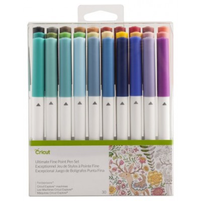 Cricut 2004060 rotulador Fino Negro, Azul, Verde, Magenta, Rojo, Turquesa, Amarillo 30 pieza(s) (Espera 4 dias)