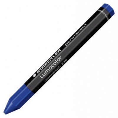 LAPIZ CERA PERMANENTE LUMOCOLOR OMNIGRAPH 12MM. AZUL STAEDTLER 236-3 (MIN12) (Espera 4 dias)