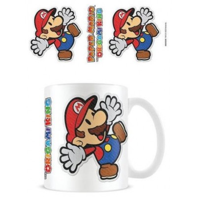 TAZA DESAYUNO SUPER MARIO PAPER MARIO PEGATINA PYRAMID REDSTRING MG26046 (Espera 4 dias)