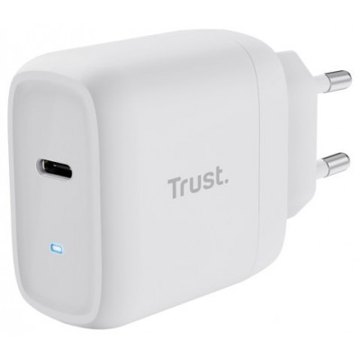 CARGADOR PARED/VIAJE USB-C 45W MAXO BLANCO TRUST (Espera 4 dias)