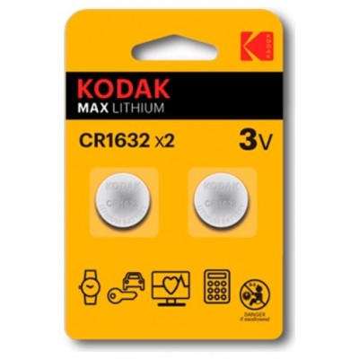 Pila Kodak Boton Litio Cr1632 3v Blister 2 Unidades