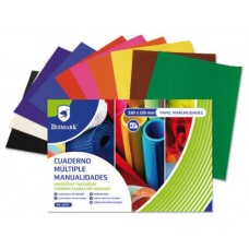 CUADERNO MULTIPLES MANUALIDADES 42 HOJAS COLORES 32 X 22 CM. BISMARK 322741 (Espera 4 dias)