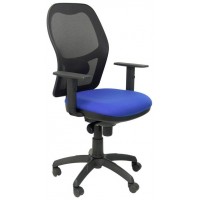 PIQUERAS Y CRESPO Silla Jorquera malla negra asiento bali azul