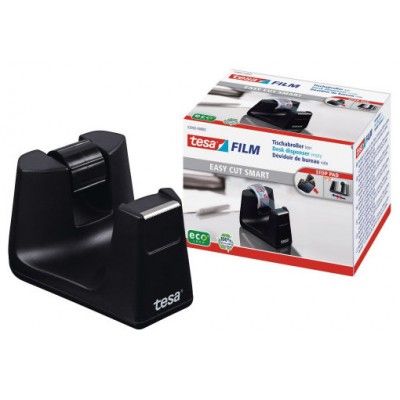 DISPENSADOR SOBREMESA "PORTARROLLOS" EASY CUT SMART PARA ROOLLOS DE 33M. NEGRO TESA 53902-00000-01 (Espera 4 dias)