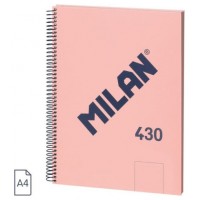 CUADERNO A4 CON ESPIRAL Y TAPA DURA, 80 HOJAS BLANCAS DE 95 GR/M, COLECCIÓN 430 SINCE 1918, ROSA MILAN 57141E80P (Espera 4 dias)