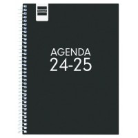 AGENDA ESCOLAR 2024-2025 4º 155X212 SEMANA VISTA HORIZONTAL COOL NEGRO FINOCAM 645040325 (Espera 4 dias)