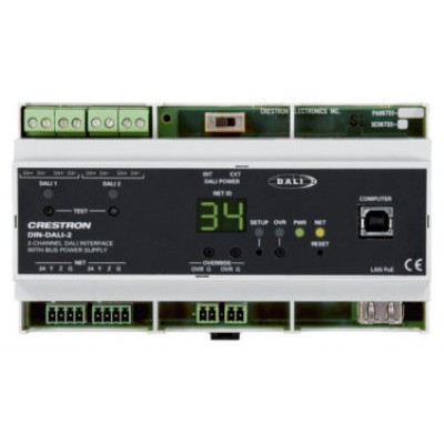 CRESTRON DIN RAIL 2-CHANNEL DALI  INTERFACE (DIN-DALI-2) 6503777 (Espera 4 dias)