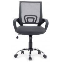 Silla De Oficina Equip De Malla Color Gris Oscuro