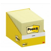 BLOC 100 HOJAS NOTAS ADHESIVAS 76X76MM CANARY YELLOW ENCELOFANADO 6820-CY-W10 POST-IT 7100317841 (Espera 4 dias)