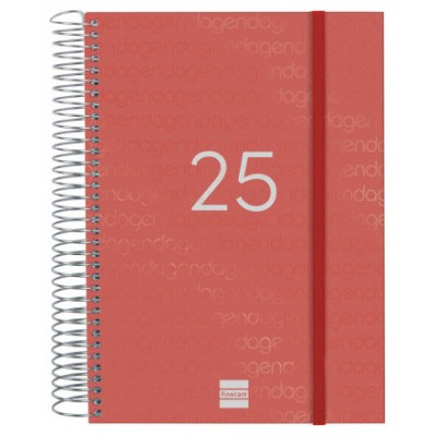 AGENDA 2025 BASIC YEAR E10 155X212MM DIA PAGINA ROJO FINOCAM 741103025 (Espera 4 dias)