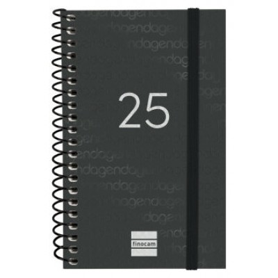 AGENDA 2025 BASIC YEAR E3 79X127MM SEMANA VISTA HORIZONTAL NEGRO FINOCAM 741426025 (Espera 4 dias)