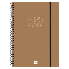 AGENDA 2025 BASIC OPAQUE E10 155X212MM SEMANA VISTA HORIZONTAL MARRON FINOCAM 742764025 (Espera 4 dias)