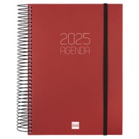 AGENDA 2025 BASIC OPAQUE E10 155X212MM DIA PAGINA BURDEOS FINOCAM 742917425 (Espera 4 dias)