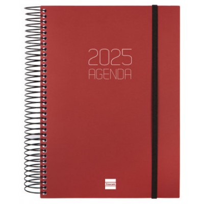 AGENDA 2025 BASIC OPAQUE E10 155X212MM DIA PAGINA BURDEOS FINOCAM 742917425 (Espera 4 dias)