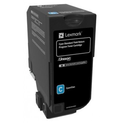 Lexmark CS720, CS725, CX725 Cartucho de toner cian Retornable