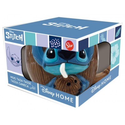 TAZA 3D EN CAJA REGALO STITCH EN COCO 420 ML STOR REDSTRING 78759 (Espera 4 dias)