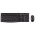 Pack Teclado Y Mouse Logitech Mk120 Ruso Con Cable Usb