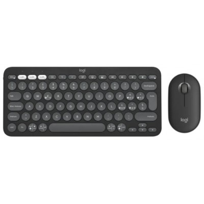 TECLADO + RATON WIRELESS MULTIDISPOSITIVO PEBBLE 2 NEGRO LOGITECH (Espera 4 dias)