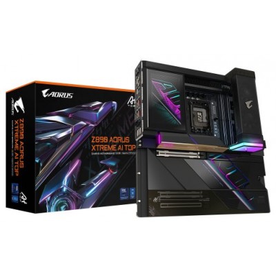 GIGABYTE Z890 AORUS XTREME AI TOP Placa Base - Compatible con CPUs Intel Core Ultra (Serie 2), VRM de 22+1+2 fases, hasta 9500MHz DDR5 (OC), PCIe 5.0 M.2, Wi-Fi 7, Thunderbolt 5 (Espera 4 dias)