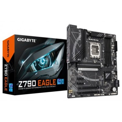 GIGABYTE Z790 EAGLE Placa base - Compatible con procesadores Intel Core de 14ª generación, VRM de 12+1+1 fases, hasta 7600 MHz DDR5 (OC), 3xPCIe 4.0 M.2, LAN 2,5 GbE, USB 3.2 Gen 2 (Espera 4 dias)