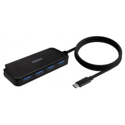 HUB USB 3.1 USB-C USB-CM-4xTIPO AH NEGRO 60CM AISENS