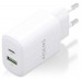 AISENS - CARGADOR 25W, 1xUSB-C PD3.0, 1xUSB-A QC3.0, BLANCO