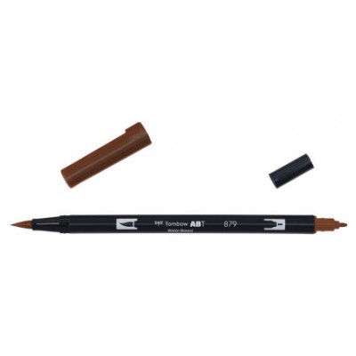 ROTULADOR DOBLE PUNTA PINCEL DUAL BRUSH-879 - COLOR BROWN. TOMBOW ABT-879 (Espera 4 dias)