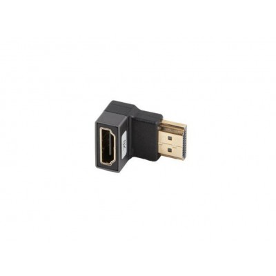 ADAPTADOR 8K LANBERG HDMI(M) A HDMI(H) ANGULO ABAJO ALUMINIO PLATA