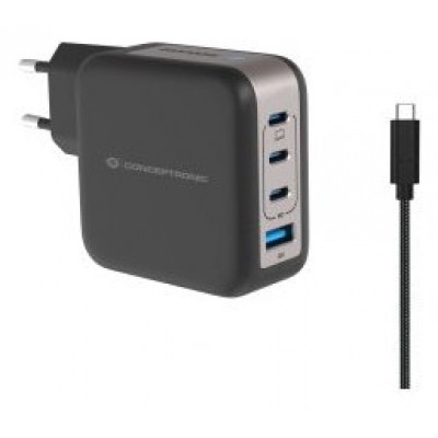 CARGADOR DE PARED CONCEPTRONIC USB-C x3 USB-Ax1