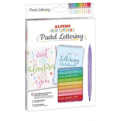 ESTUCHE 12 ROTULADORES PASTEL LETTERING KIT ALPINO AR001093 (Espera 4 dias)