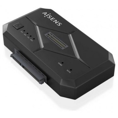 AISENS - ESTACION DE DOCKING ASDS-M2SATA04B SATA 2.5/3.5, M.2 NVMe A USB 3.0/3.1 GEN1, CLONE, NEGRO