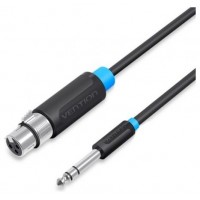 CABLE AUDIO ESTEREO JACK 6.5/M XLR/H 3 M NEGRO VENTION (Espera 4 dias)