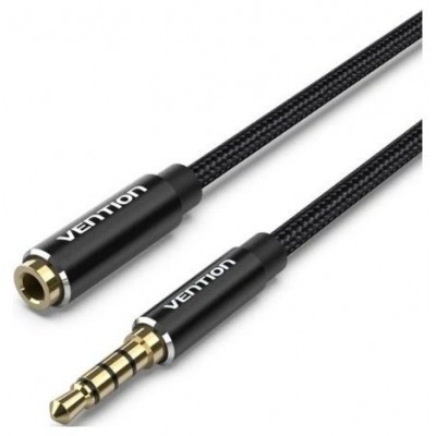 CABLE AUDIO ESTEREO JACK 3.5/M JACK 3.5/H 5 M NEGRO VENTION (Espera 4 dias)