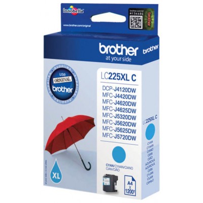 TINTA BROTHER LC-225XLC CIAN ALTA CAPACIDAD 1.200PAG (Espera 4 dias)