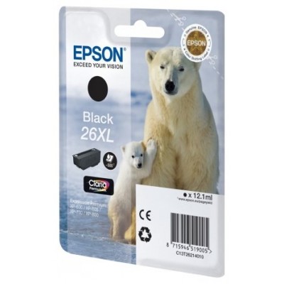 Epson Claria Premium Cartucho Negro 26XL Alta(Blister + Alarma acustico/Radiofrecuencia)