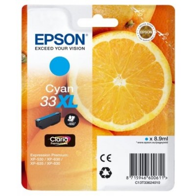 TINTA EPSON 33XL ORI CIAN C13T33624012