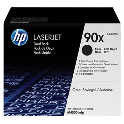 HP Laserjet M4555mfp Toner Negro 90X (Pack 2)