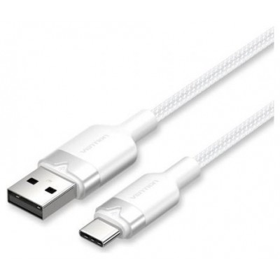 CABLE USB-C A USB-A TRENZADO 1 M BLANCO VENTION (Espera 4 dias)