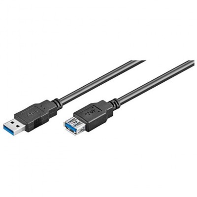 CABLE ALARGADOR USB 3.2 EWENT USB-A MACHO USB-A HEMBRA 1m NEGRO