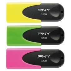 USB 2.0 PNY NEON 3x 32GB PACK