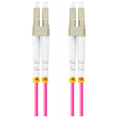 CABLE DE FIBRAOPTICA LANBERG 5M MULTI LC/UPC-LC/UPC DUPLEX OM4 50/125 LSZH VIOL