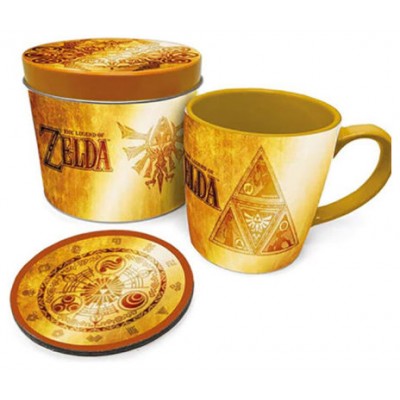 SET DE REGALO TAZA Y POSAVASOS GOLDEN TRIFORCE PYRAMID INTERNATIONAL REDSTRING GP86075 (Espera 4 dias)