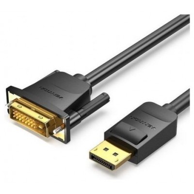 CONVERSOR DISPLAYPORT/M A DVI/M 2 M NEGRO VENTION (Espera 4 dias)