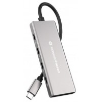 Conceptronic HUBBIES17G 7-Port USB 3.2 Gen 2 Hub, 10Gbps, USB-C x 4, USB-A  a W W PD/Aluminum