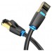 CABLE DE RED LATIGUILLO RJ45 CAT.8 SFTP AWG28 2 M NEGRO VENTION (Espera 4 dias)